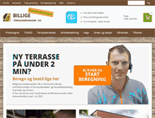 Tablet Screenshot of billige-terrassebraedder.dk